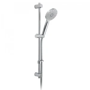 Vado Nebula Slide Rail Shower Kit With Round 3 Function Rub-clean Shower Handset With Push-button Control, 680mm Slide Rail And 150cm Shower Hose Chrome