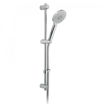 Vado Nebula Slide Rail Shower Kit With Round 3 Function Rub-clean Shower Handset With Push-button Control, 680mm Slide Rail And 150cm Shower Hose Chrome