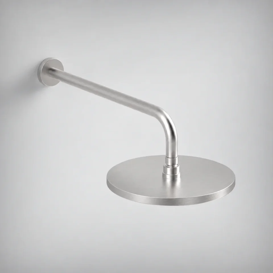 Ava Round 250mm Shower Head (8mm Thickness) - Brushed Stainless Steel detail view - Image 15