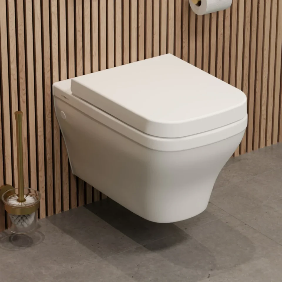 Saneux Indigo Wall Hung Wc Pan - Rimless detail view - Image 9