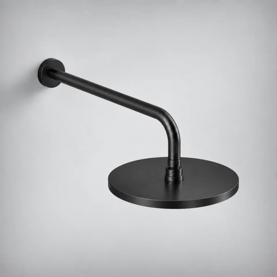 Ava Round 250mm Shower Head (8mm Thickness) - Brushed Black detail view - Image 13