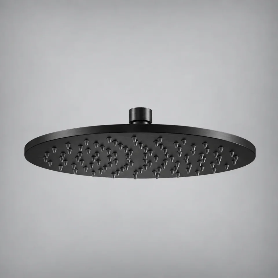 Ava Round 250mm Shower Head (8mm Thickness) - Brushed Black product image - Image 14