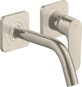 Axor Citterio M Single Lever Basin Mixer For Concealed Installation Wall-mounted With Spout 167 Mm And Escutcheons Brushed Nickel