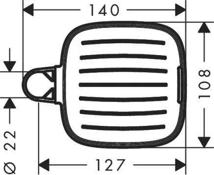 Hansgrohe Casetta Soap Dish E Chrome detail view - Image 3