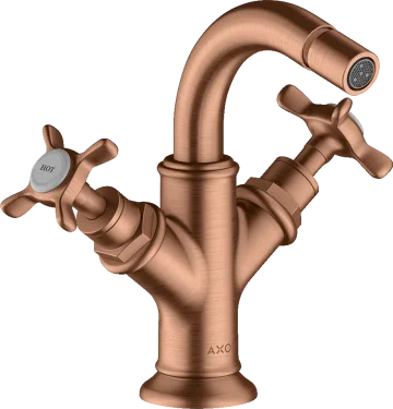 Axor Montreux 2-handle Bidet Mixer With Cross Handles And Pop-up Waste product image - Image 1