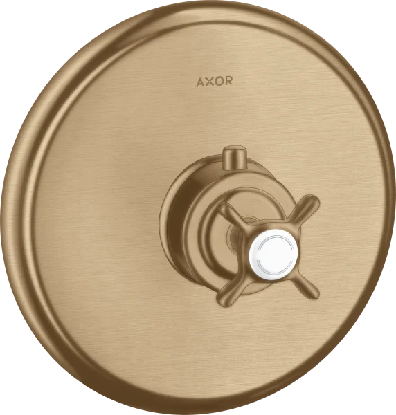 Axor Montreux Thermostatic Mixer Highflow For Concealed Installation With Cross Handle Brushed Bronze