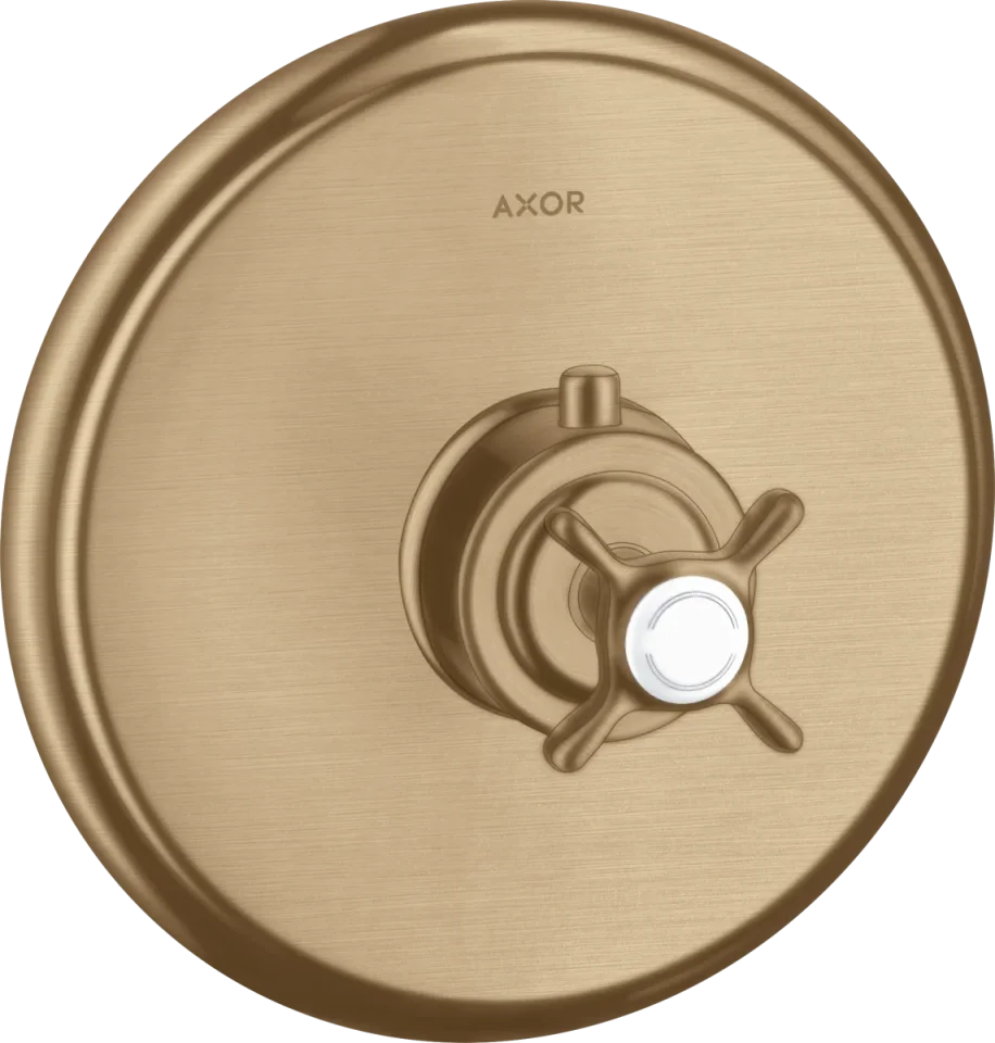 Axor Montreux Thermostatic Mixer Highflow For Concealed Installation With Cross Handle Brushed Bronze product image - Image 1