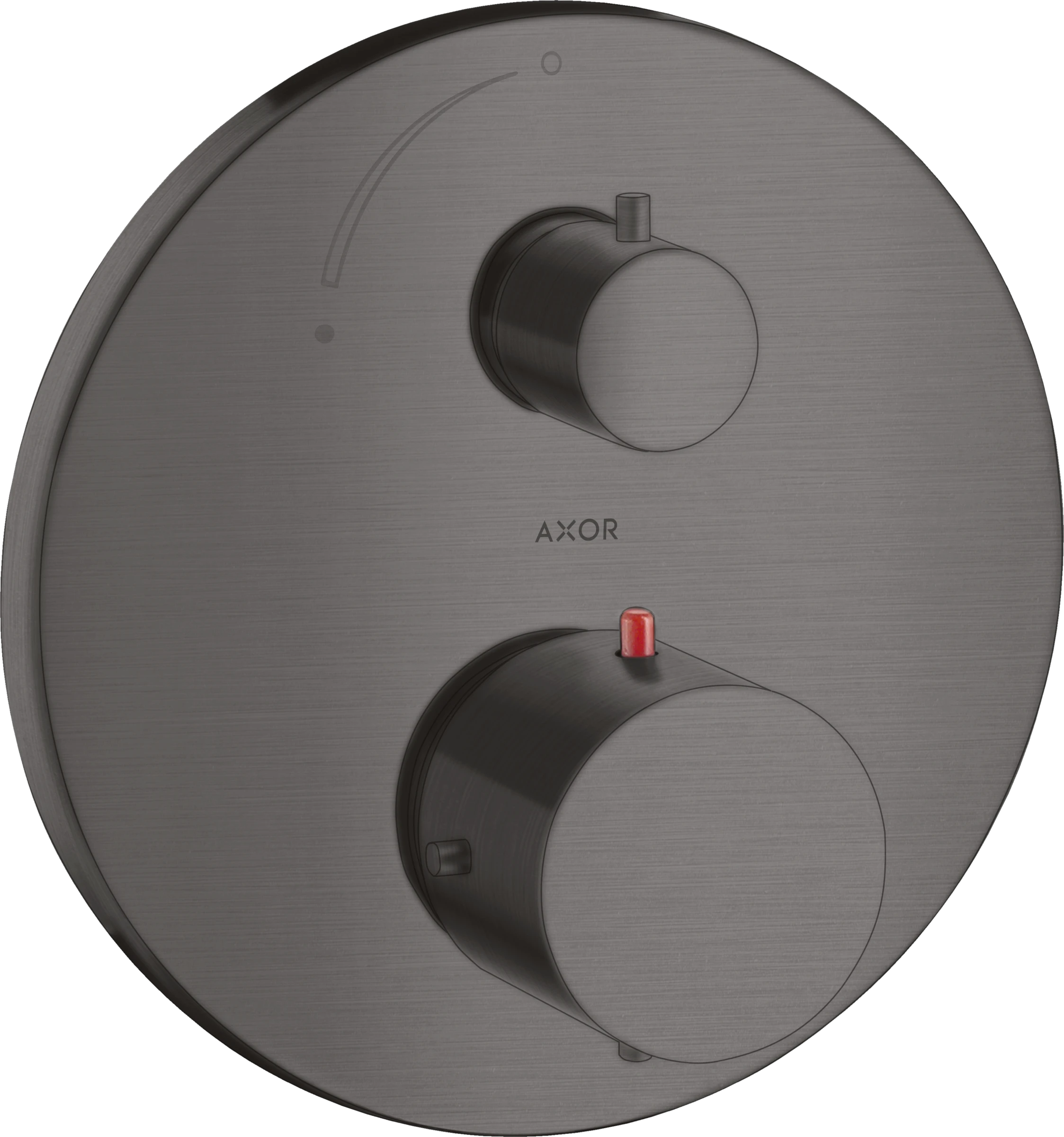 Axor Starck Thermostatic Mixer For Concealed Installation With Shut-off Valve Brushed Black Chrome