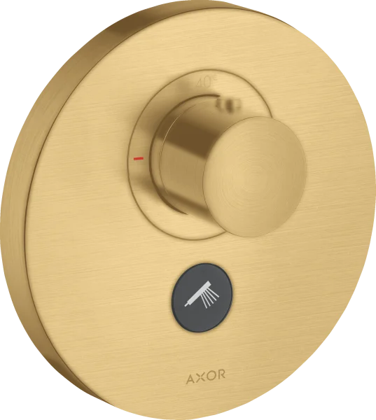 Axor Showerselect Thermostatic Mixer Highflow Round For Concealed Installation For Multiple Outlets Gold Brushed