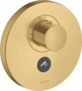 Axor Showerselect Thermostatic Mixer Highflow Round For Concealed Installation For Multiple Outlets Gold Brushed