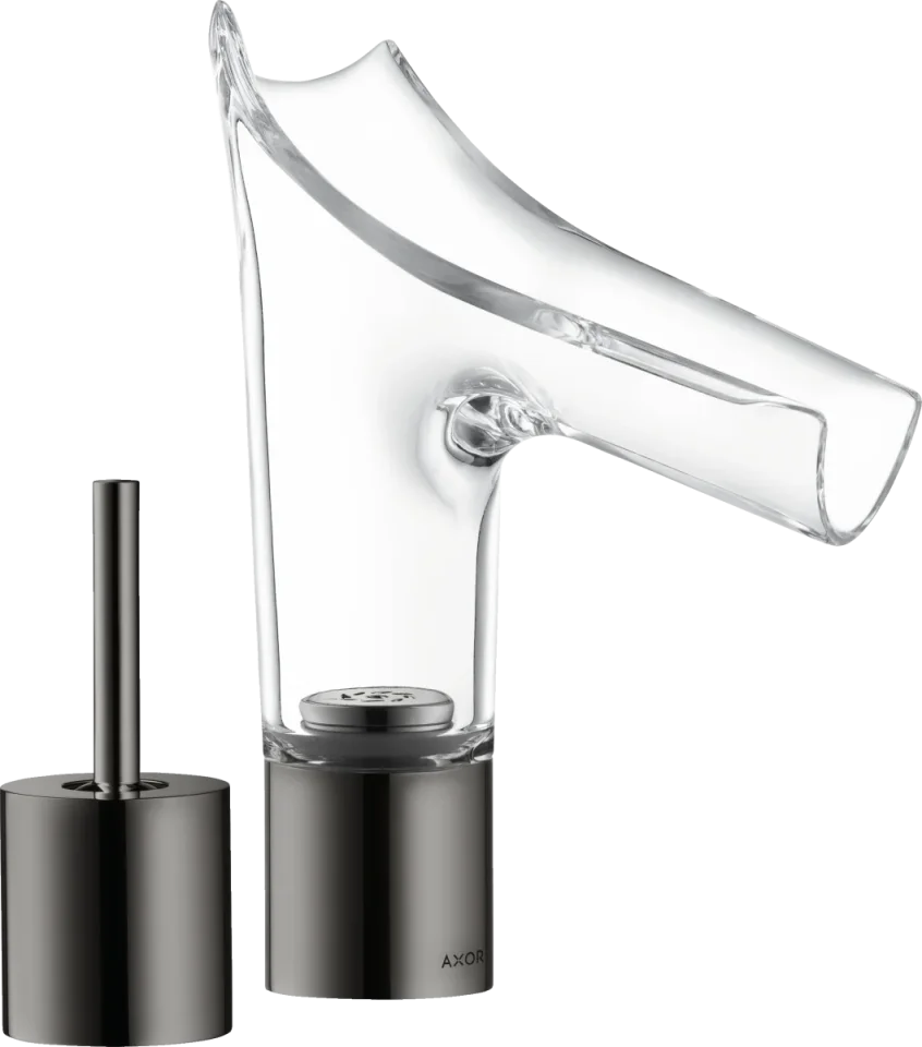 Axor Starck V 2-hole Basin Mixer 110 With Glass Spout Without Waste product image - Image 1