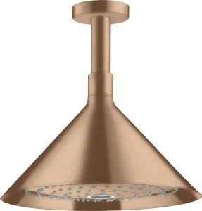 Axor Showers/front Overhead Shower 240 2jet With Ceiling Connector Brushed Red Gold