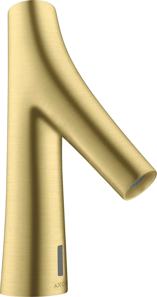 Axor Starck Organic Electronic Basin Mixer Without Temperature Control With 230 V Mains Connection Brushed Brass product image - Image 1
