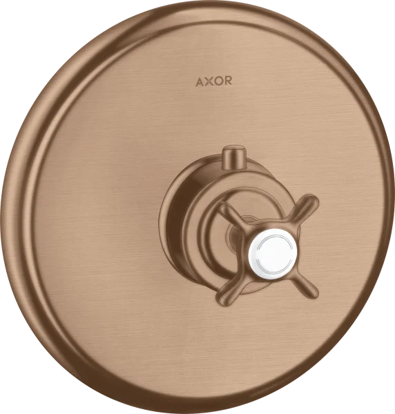 Axor Montreux Thermostatic Mixer For Concealed Installation With Cross Handle Brushed Red Gold