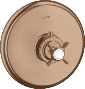Axor Montreux Thermostatic Mixer For Concealed Installation With Cross Handle Brushed Red Gold