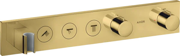Axor Showersolutions Thermostatic Module Select 530/90 For Concealed Installation For 3 Outlets Gold Polished