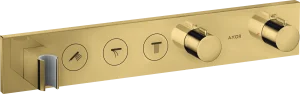 Axor Showersolutions Thermostatic Module Select 530/90 For Concealed Installation For 3 Outlets Gold Polished