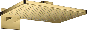 Axor Showersolutions Overhead Shower 460/300 2jet With Shower Arm And Square Escutcheon Gold Polished