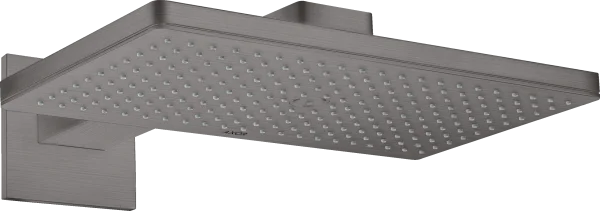 Axor Showersolutions Overhead Shower 460/300 1jet With Shower Arm And Square Escutcheon Brushed Black Chrome