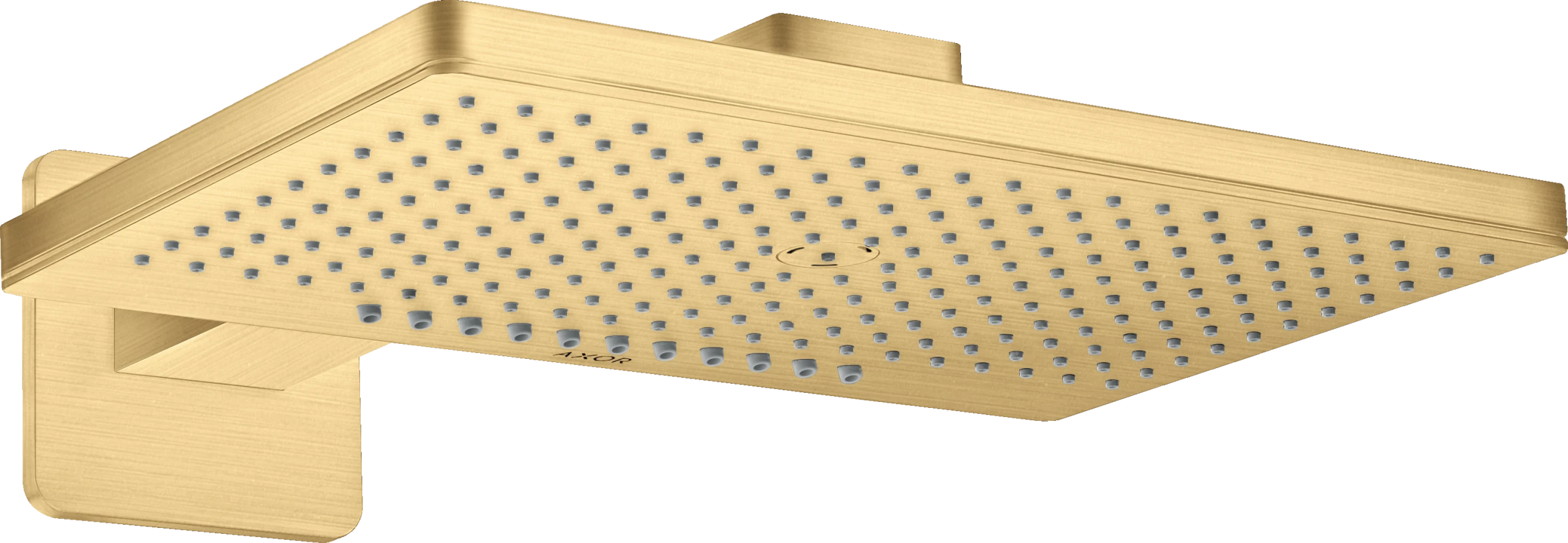 Axor Showersolutions Overhead Shower 460/300 2jet With Shower Arm And Softsquare Escutcheon Gold Brushed
