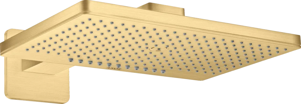 Axor Showersolutions Overhead Shower 460/300 2jet With Shower Arm And Softsquare Escutcheon Brushed Gold Optic product image - Image 1