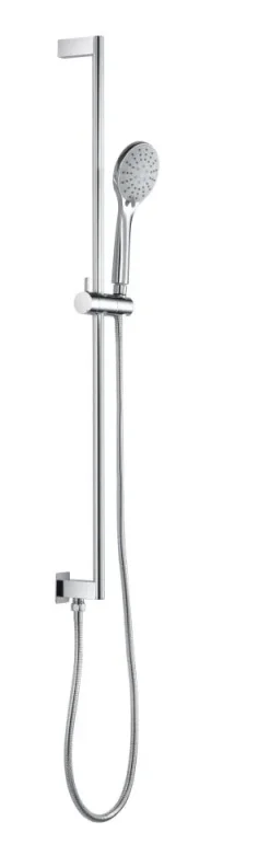 Just Taps Curve Shower Rail With Integrated Wall Outlet Hose And Multi Function Chrome product image - Image 1