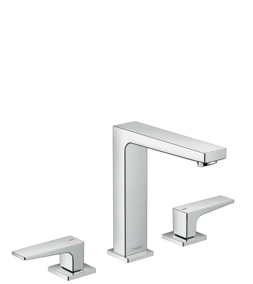 Hansgrohe Metropol 3-hole Basin Mixer 160 With Lever Handles And Push-open Waste Chrome product image - Image 1