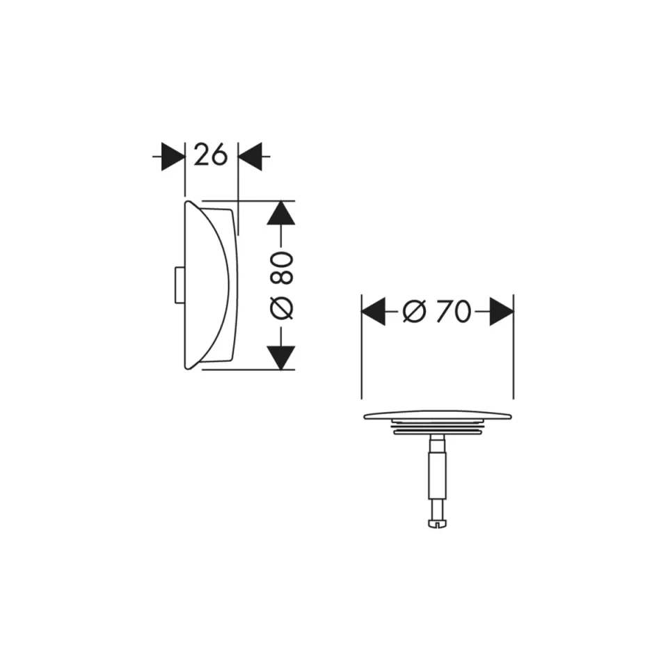 Hansgrohe Flexaplus Finish Set Waste And Overflow Set Brushed Bronze detail view - Image 2