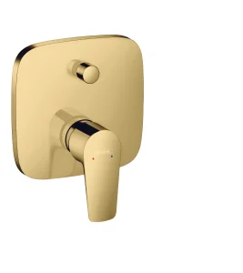 Hansgrohe Talis E Single Lever Manual Bath Mixer For Concealed Installation With Integrated Backflow Prevention Gold Polished