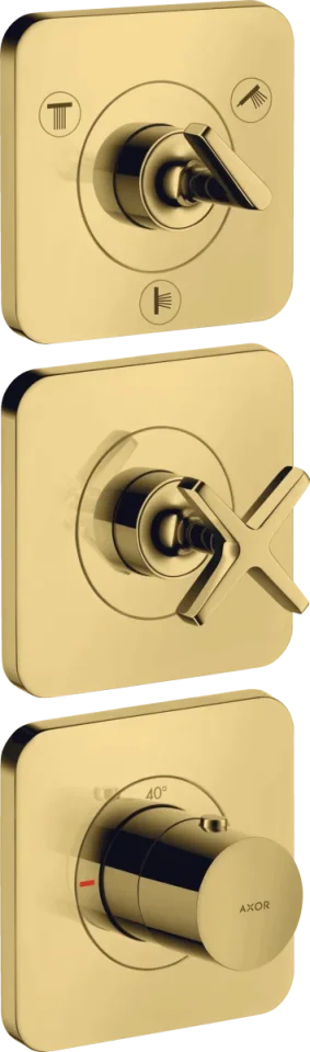 Axor Citterio E Thermostatic Module 380/120 For Concealed Installation For 3 Outlets With Escutcheons product image - Image 1
