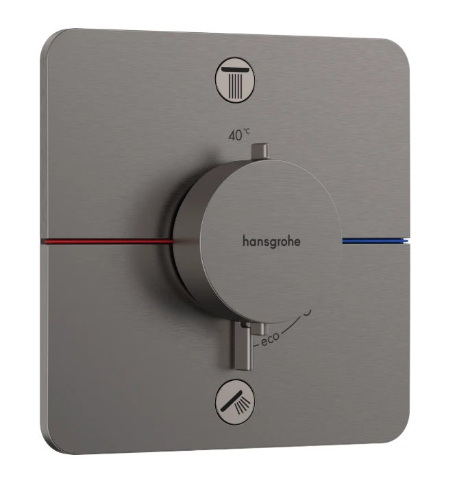 Hansgrohe Showerselect Comfort Q Thermostatic Shower Mixer Concealed 262 X 233 X 168mm Gunmetal/chrome - Brushed