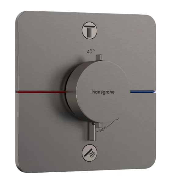 Hansgrohe Showerselect Comfort Q Thermostatic Shower Mixer Concealed 262 X 233 X 168mm Gunmetal/chrome - Brushed