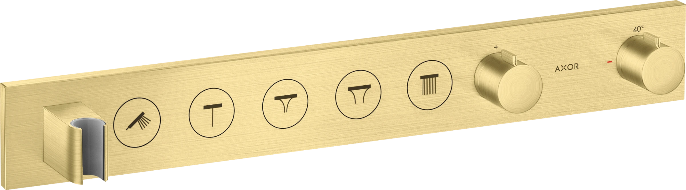 Axor Showersolutions Thermostatic Module Select 670/90 For Concealed Installation For 5 Outlets Brushed Brass