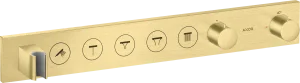 Axor Showersolutions Thermostatic Module Select 670/90 For Concealed Installation For 5 Outlets Brushed Brass