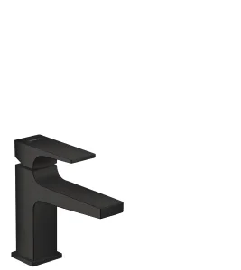 Hansgrohe Metropol Single Lever Basin Mixer 100 With Lever Handle For Handrinse Basins With Push-open Waste Set Matt Black