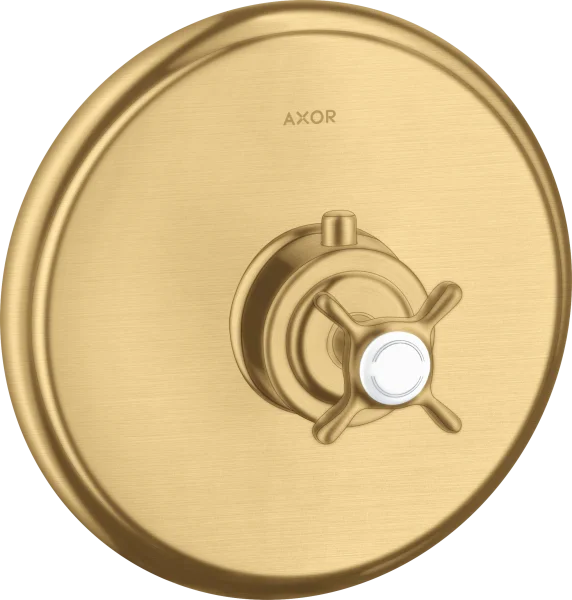 Axor Montreux Thermostatic Mixer For Concealed Installation With Cross Handle Gold Brushed