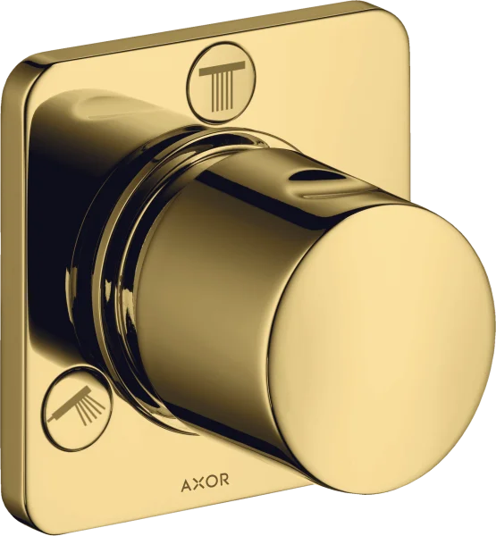 Axor Citterio M Shut-off / Diverter Valve Trio / Quattro Finish Set Gold Polished