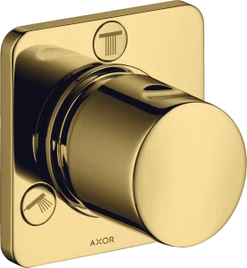 Axor Citterio M Shut-off / Diverter Valve Trio / Quattro Finish Set Gold Polished