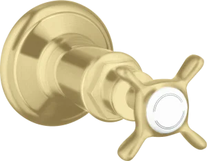 Axor Montreux Shut-off Valve For Concealed Installation With Cross Handle Gold Brushed