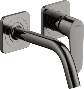 Axor Citterio M Single Lever Basin Mixer For Concealed Installation Wall-mounted With Spout 167 Mm And Escutcheons Polished Black Chrome