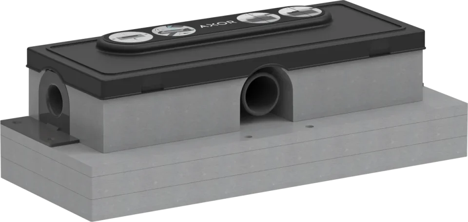 Axor Ubox Universal Concealed Basic Set Shower Wastes 425 X 175 X 150mm product image - Image 1