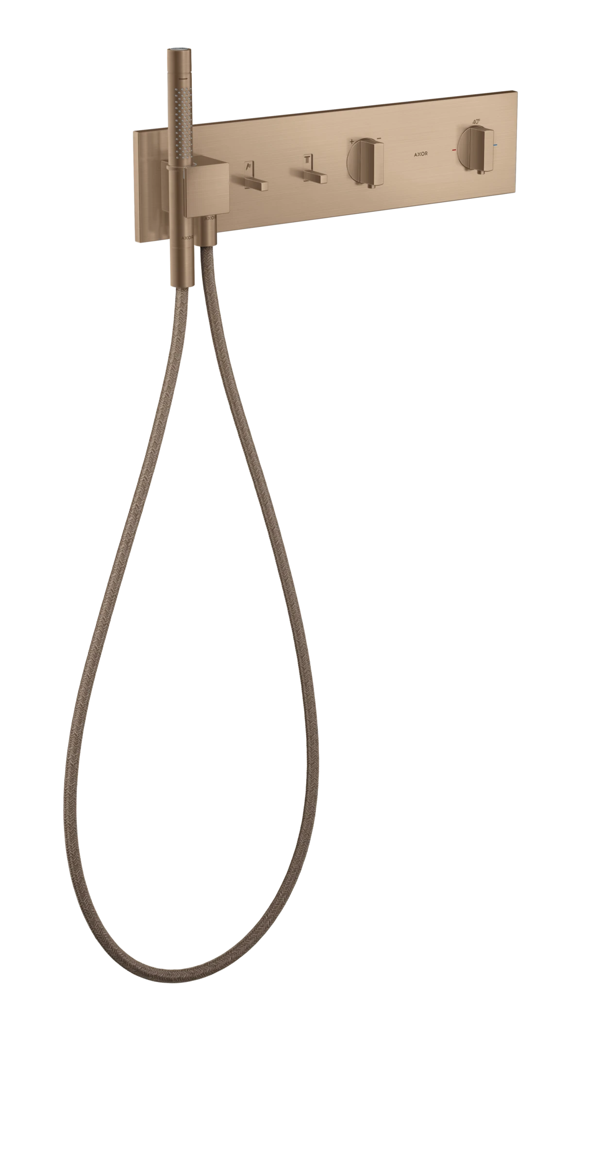 Axor Showercomposition Thermostatic Shower Mixer Concealed 560 X 390 X 150mm Rose Gold/gold - Brushed