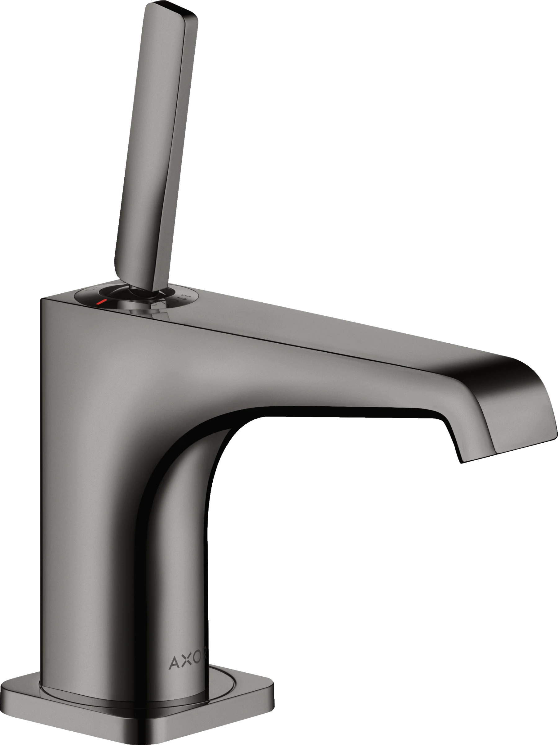 Axor Citterio E Single Lever Basin Mixer 90 With Pin Handle For Hand Wash Basins With Waste Polished Black Chrome