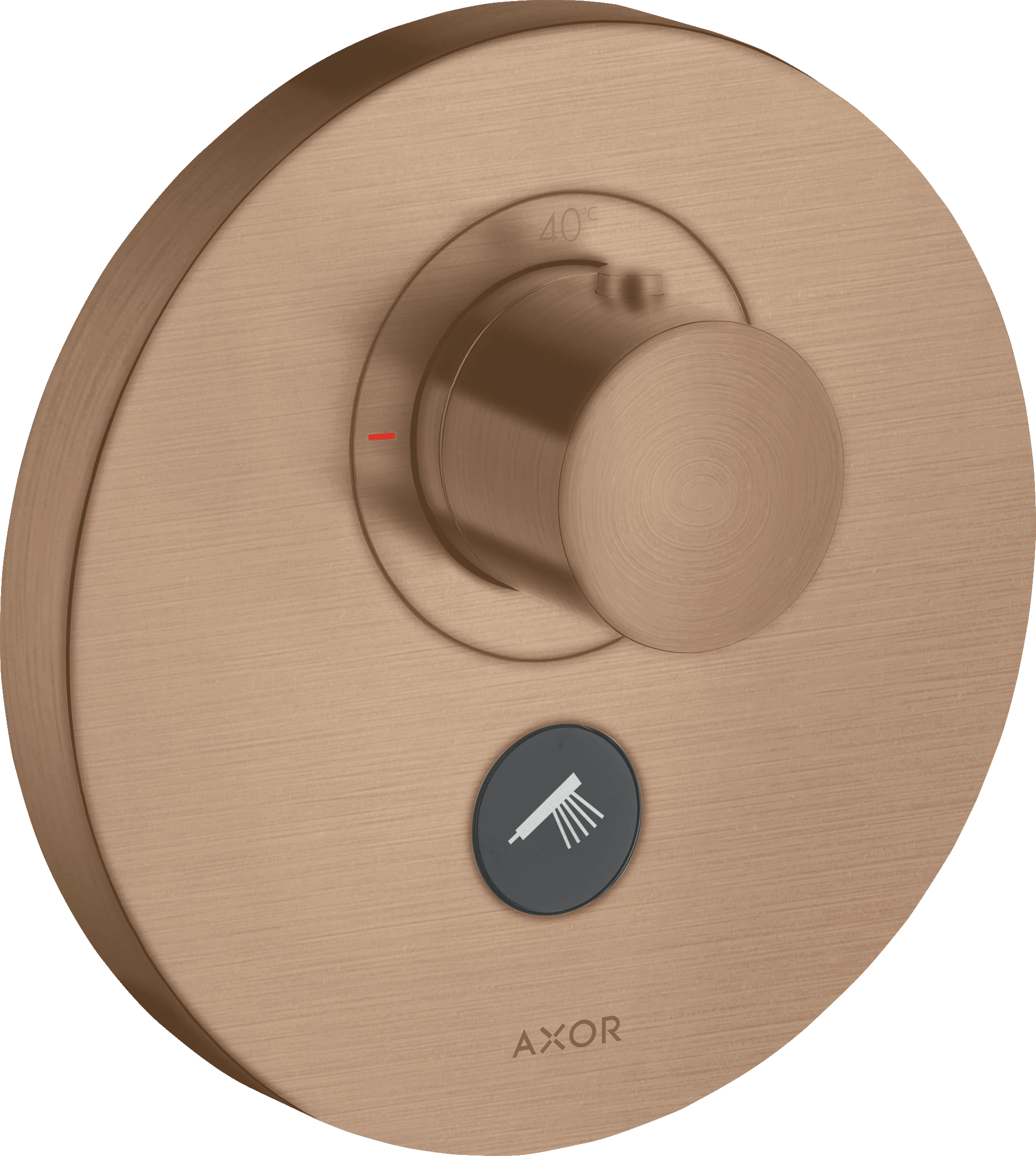 Axor Showerselect Thermostatic Mixer Highflow Round For Concealed Installation For Multiple Outlets Brushed Red Gold