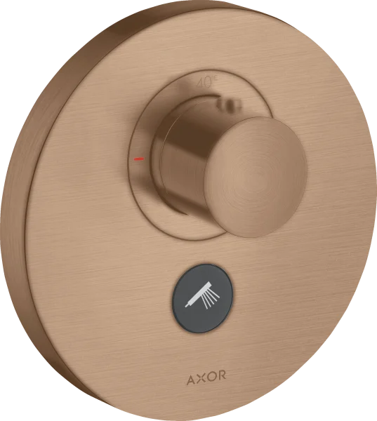 Axor Showerselect Thermostatic Mixer Highflow Round For Concealed Installation For Multiple Outlets Brushed Red Gold