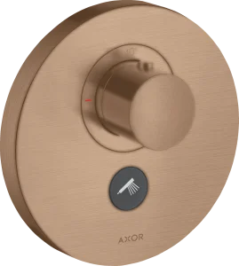 Axor Showerselect Thermostatic Mixer Highflow Round For Concealed Installation For Multiple Outlets Brushed Red Gold
