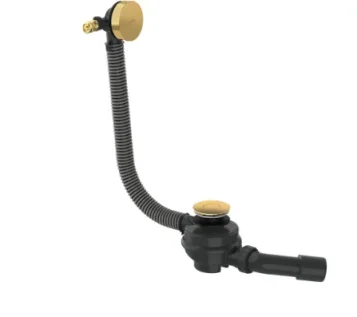 Axor Flexaplus Complete Set Of Basic Body And Finished Set Of Waste/overflow Fitting 501 X 263 X 128mm Gold - Polished product image - Image 1