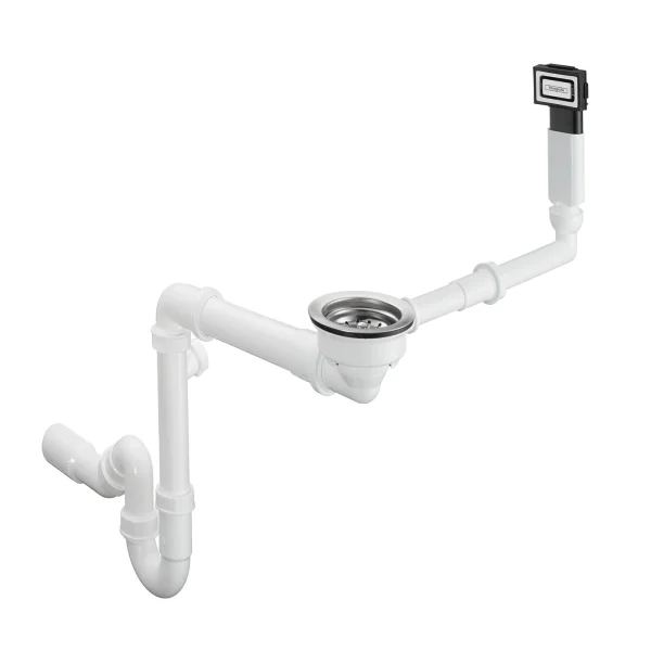 Hansgrohe D16-10 Manual Waste And Overflow Set For Single Bowl Granite Chrome