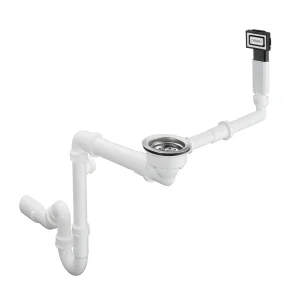 Hansgrohe D16-10 Manual Waste And Overflow Set For Single Bowl Granite Chrome