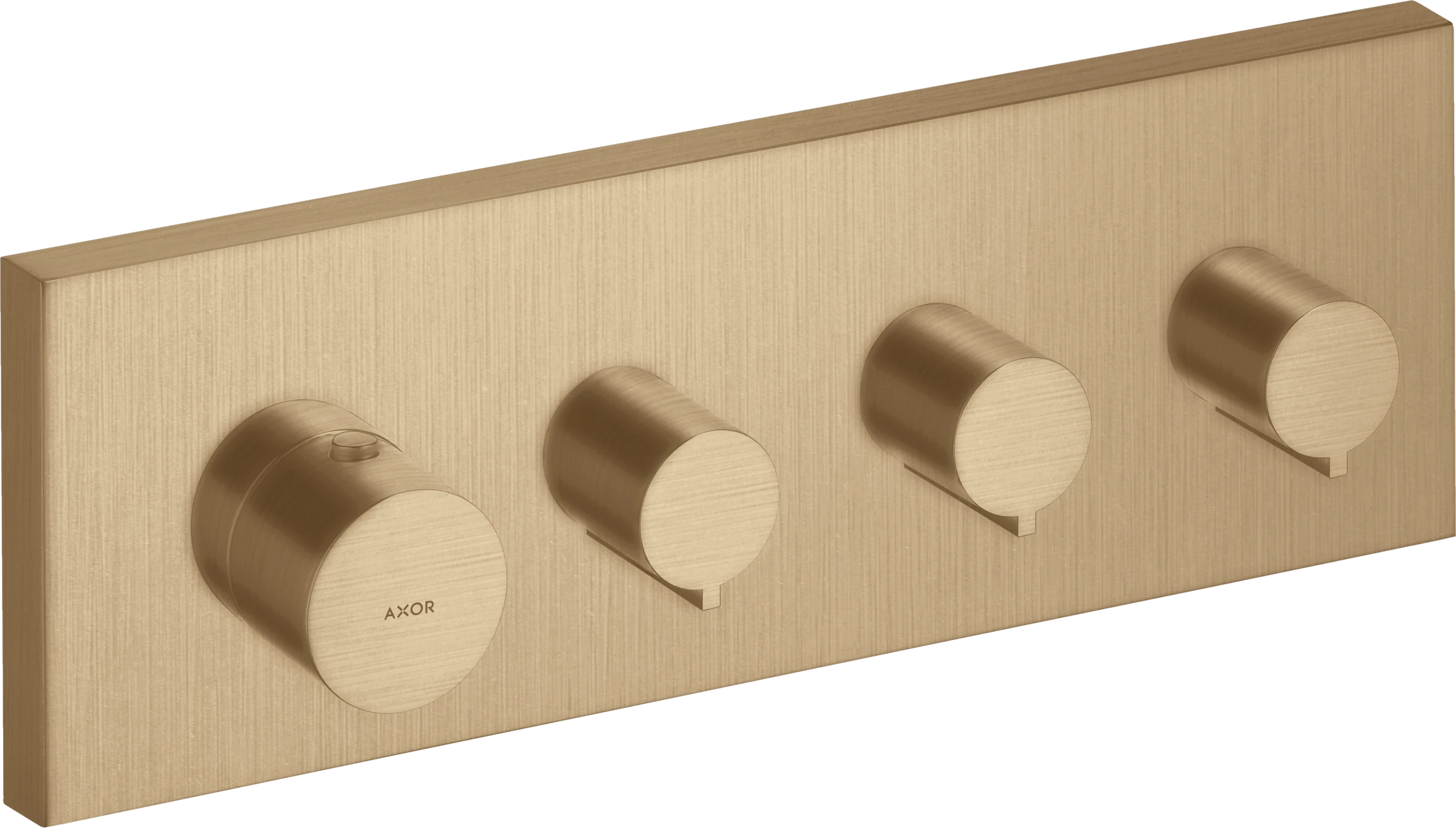 Axor Showersolutions Thermostatic Module 360/120 Square For Concealed Installation For 3 Outlets Brushed Bronze